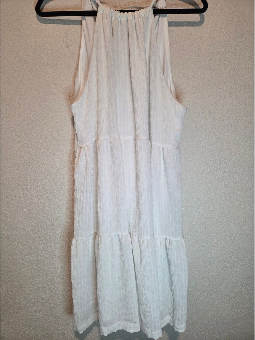 a new day White Sleeveless Tie-Back Dress Size L